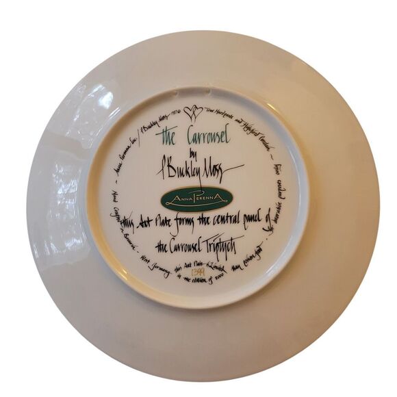 P. BUCKLEY MOSS Carousel Collector's Plate with Certificate 10" - Picture 3 of 4
